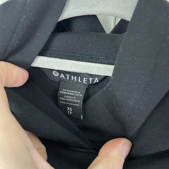 Athleta Women's Gallery Hoodie Top Size XS Black Layered Pullover Longli… - Picture 6 of 9